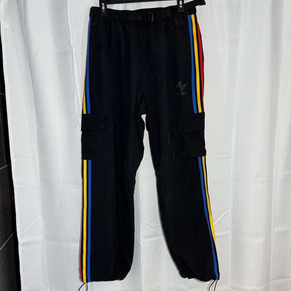 Adidas x Joe Fresh Good Men's Cargo Pants with Colorful Stripes